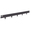 VidaXL Krawężnik do trawnika 10 pcs 100 x 12 cm Stal Czarny
