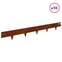 KRAWĘŻNIK DO TRAWNIKA 10 PCS 100X12CM STAL RDZAWY