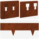 KRAWĘŻNIK DO TRAWNIKA 10 PCS 100X12CM STAL RDZAWY