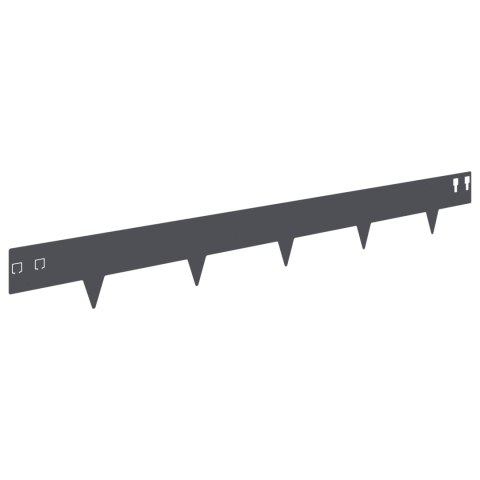 KRAWĘŻNIK DO TRAWNIKA 10 PCS 100X12CM STAL ANTRACYTOWY