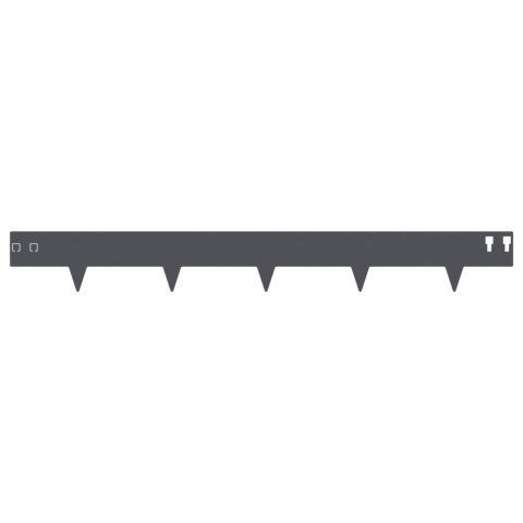KRAWĘŻNIK DO TRAWNIKA 10 PCS 100X12CM STAL ANTRACYTOWY