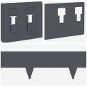KRAWĘŻNIK DO TRAWNIKA 10 PCS 100X12CM STAL ANTRACYTOWY