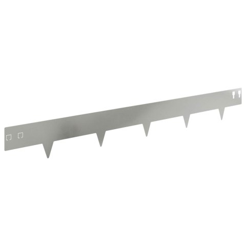 KRAWĘŻNIK DO TRAWNIKA 10 PCS 100X12CM STAL SREBRNY