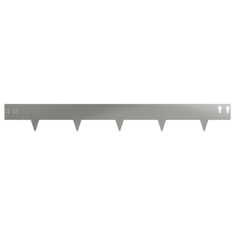 KRAWĘŻNIK DO TRAWNIKA 10 PCS 100X12CM STAL SREBRNY