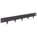 VidaXL Krawężnik do trawnika 10 pcs 100 x 15 cm Stal Czarny