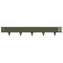VidaXL Krawężnik do trawnika 10 pcs 100 x 15 cm Stal Oliwkowy zielony