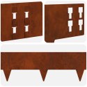 VidaXL Krawężnik do trawnika 10 pcs 100 x 15 cm Stal Rdzawy