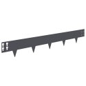 VidaXL Krawężnik do trawnika 10 pcs 100 x 15 cm Stal antracytowy
