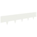 VidaXL Krawężnik do trawnika 10 pcs 100 x 20 cm Stal Biały