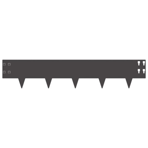 KRAWĘŻNIK DO TRAWNIKA 10 PCS 100X20CM STAL CZARNY