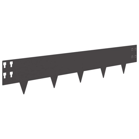 KRAWĘŻNIK DO TRAWNIKA 10 PCS 100X20CM STAL CZARNY