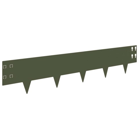KRAWĘŻNIK DO TRAWNIKA 10 PCS 100X20CM STAL OLIWKOWY ZIELONY