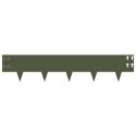 KRAWĘŻNIK DO TRAWNIKA 10 PCS 100X20CM STAL OLIWKOWY ZIELONY