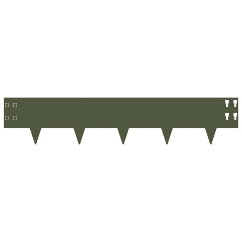 KRAWĘŻNIK DO TRAWNIKA 10 PCS 100X20CM STAL OLIWKOWY ZIELONY