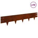 KRAWĘŻNIK DO TRAWNIKA 10 PCS 100X20CM STAL RDZAWY