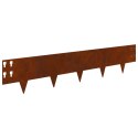 KRAWĘŻNIK DO TRAWNIKA 10 PCS 100X20CM STAL RDZAWY