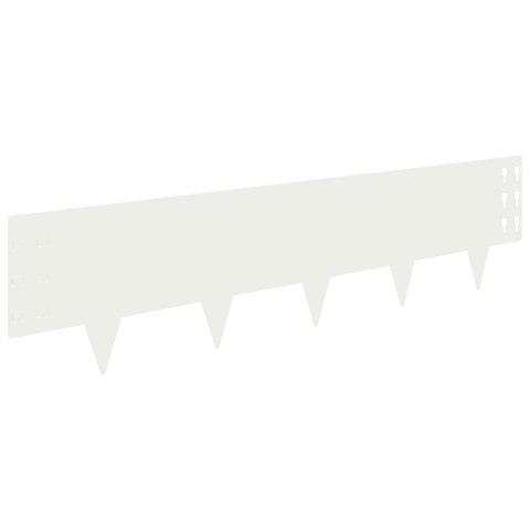 KRAWĘŻNIK DO TRAWNIKA 10 PCS 100X25CM STAL BIAŁY