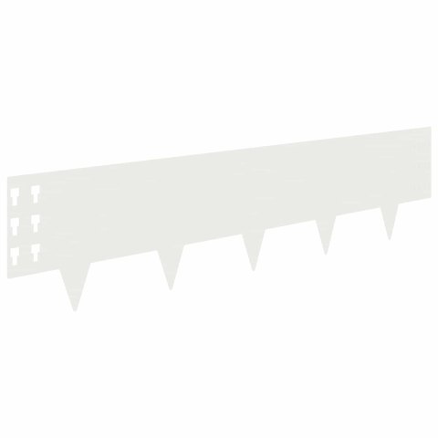 KRAWĘŻNIK DO TRAWNIKA 10 PCS 100X25CM STAL BIAŁY