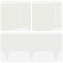 KRAWĘŻNIK DO TRAWNIKA 10 PCS 100X25CM STAL BIAŁY