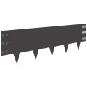 VidaXL Krawężnik do trawnika 10 pcs 100 x 30 cm Stal Czarny