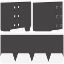 VidaXL Krawężnik do trawnika 10 pcs 100 x 30 cm Stal Czarny