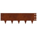 KRAWĘŻNIK DO TRAWNIKA 10 PCS 100X30CM STAL RDZAWY