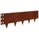 KRAWĘŻNIK DO TRAWNIKA 10 PCS 100X30CM STAL RDZAWY