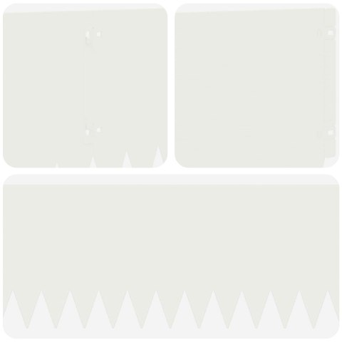VidaXL Krawężnik do trawnika 10 pcs 103 x 25 cm Stal Biały