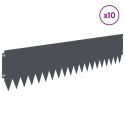 VidaXL Krawężnik do trawnika 10 pcs 103 x 25 cm Stal antracytowy