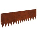 VidaXL Krawężnik do trawnika 10 pcs 103 x 30 cm Stal Rdzawy