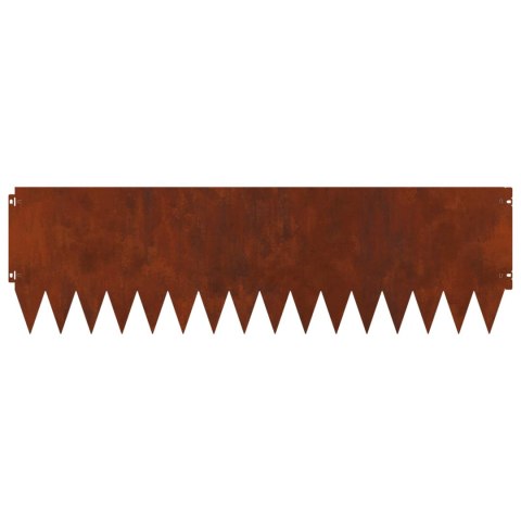 VidaXL Krawężnik do trawnika 10 pcs 103 x 30 cm Stal Rdzawy