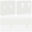 VidaXL Krawężnik do trawnika 20 pcs 100 x 12 cm Stal Biały