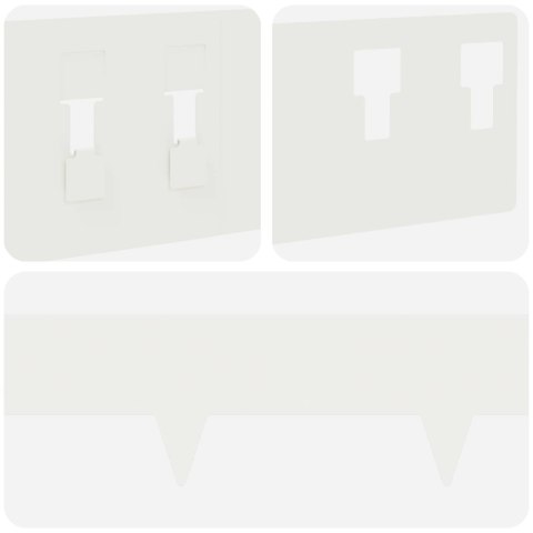 VidaXL Krawężnik do trawnika 20 pcs 100 x 12 cm Stal Biały