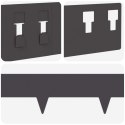 VidaXL Krawężnik do trawnika 20 pcs 100 x 12 cm Stal Czarny