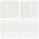 VidaXL Krawężnik do trawnika 20 pcs 100 x 15 cm Stal Biały