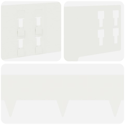 VidaXL Krawężnik do trawnika 20 pcs 100 x 15 cm Stal Biały