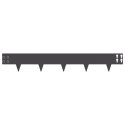 VidaXL Krawężnik do trawnika 20 pcs 100 x 15 cm Stal Czarny