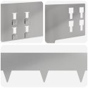 VidaXL Krawężnik do trawnika 20 pcs 100 x 15 cm Stal srebrny
