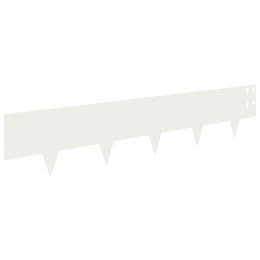 VidaXL Krawężnik do trawnika 20 pcs 100 x 20 cm Stal Biały