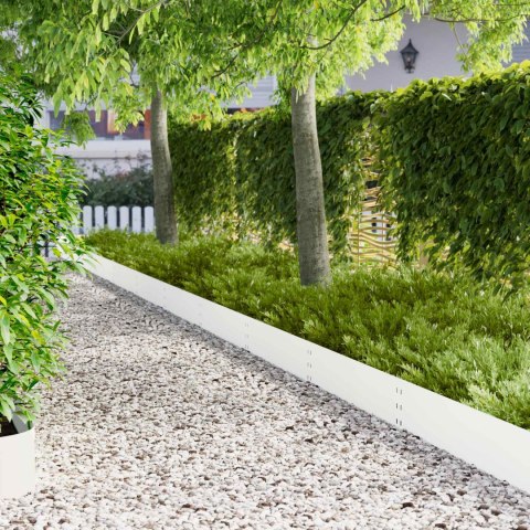 KRAWĘŻNIK DO TRAWNIKA 20 PCS 100X25CM STAL BIAŁY