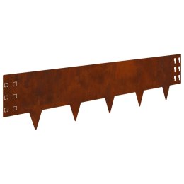 VidaXL Krawężnik do trawnika 20 pcs 100 x 25 cm Stal Rdzawy