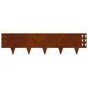 VidaXL Krawężnik do trawnika 20 pcs 100 x 25 cm Stal Rdzawy