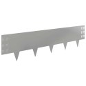 VidaXL Krawężnik do trawnika 20 pcs 100 x 25 cm Stal srebrny