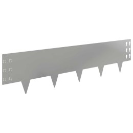 VidaXL Krawężnik do trawnika 20 pcs 100 x 25 cm Stal srebrny