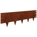 VidaXL Krawężnik do trawnika 20 pcs 100 x 30 cm Stal Rdzawy