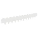 VidaXL Krawężnik do trawnika 20 pcs 103 x 15 cm Stal Biały