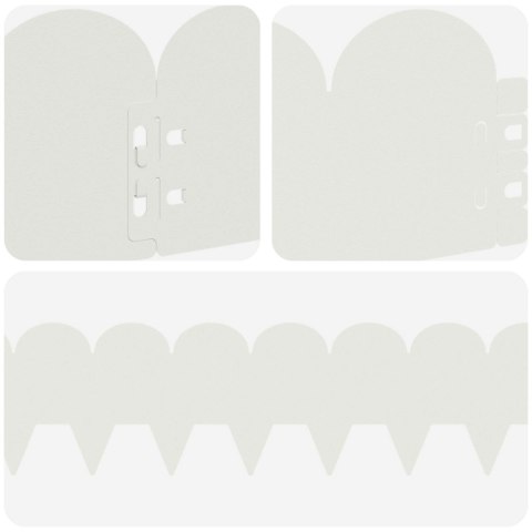 VidaXL Krawężnik do trawnika 20 pcs 103 x 15 cm Stal Biały