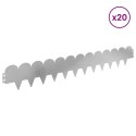 VidaXL Krawężnik do trawnika 20 pcs 103 x 15 cm Stal srebrny