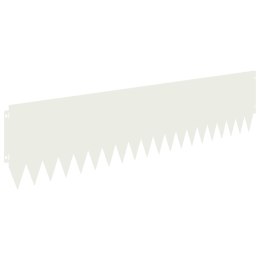VidaXL Krawężnik do trawnika 20 pcs 103 x 25 cm Stal Biały