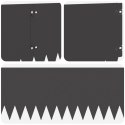 VidaXL Krawężnik do trawnika 20 pcs 103 x 25 cm Stal Czarny